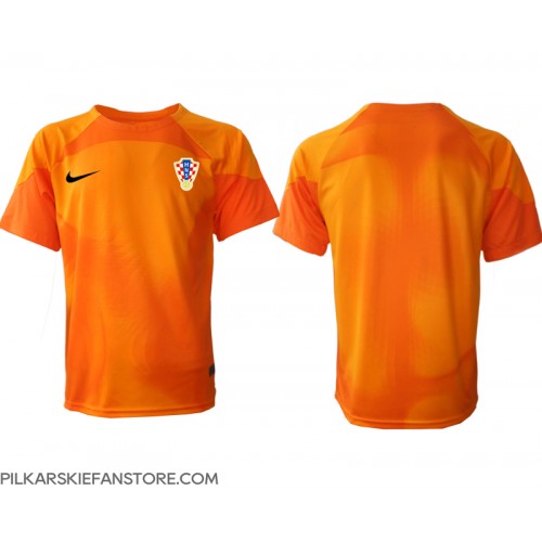 Tanie Strój piłkarski Chorwacja Bramkarskie Koszulka Wyjazdowej MŚ 2022 Krótkie Rękawy